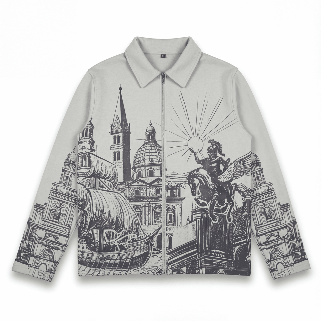 GREY "NAVIGATOR" JACKET - TECH COTTON