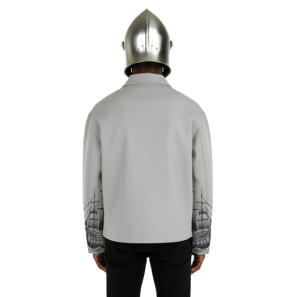 GREY "NAVIGATOR" JACKET - TECH COTTON