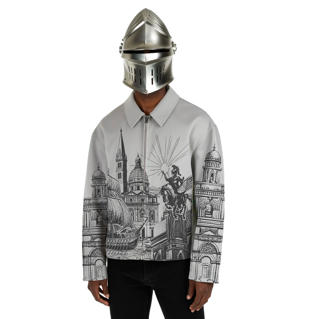 GREY "NAVIGATOR" JACKET - TECH COTTON